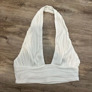 White halter top